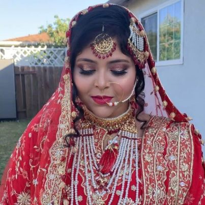 Wedding hair and makeup by Meena